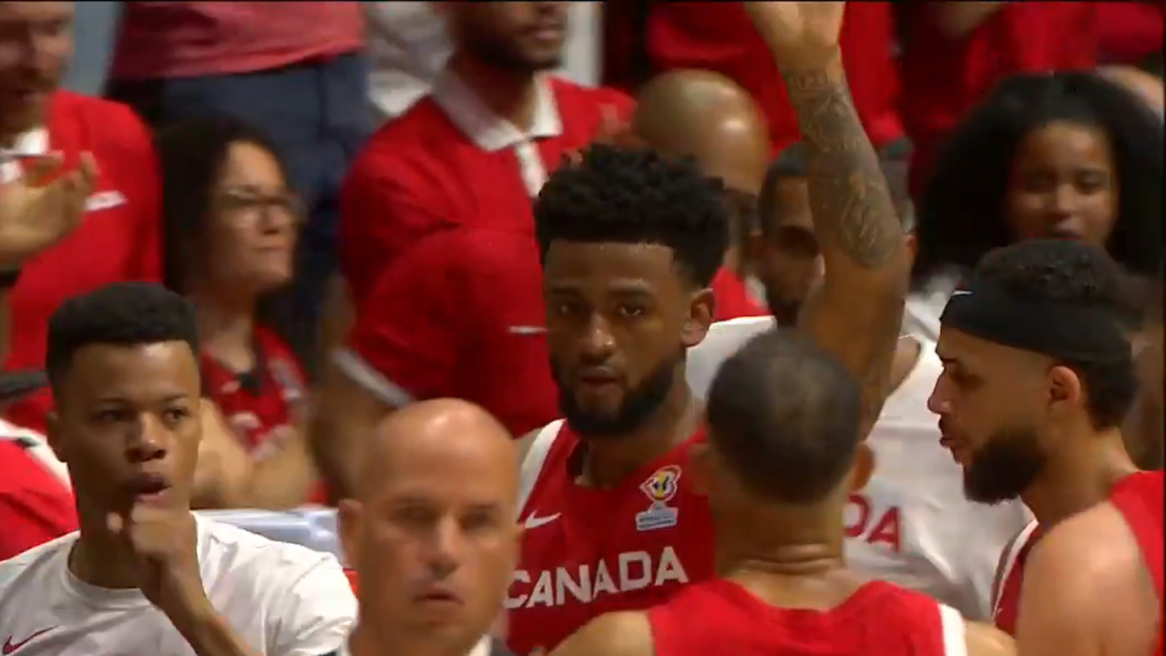 Nickeil Alexander-Walker beats first-quarter buzzer from Canadian half-court