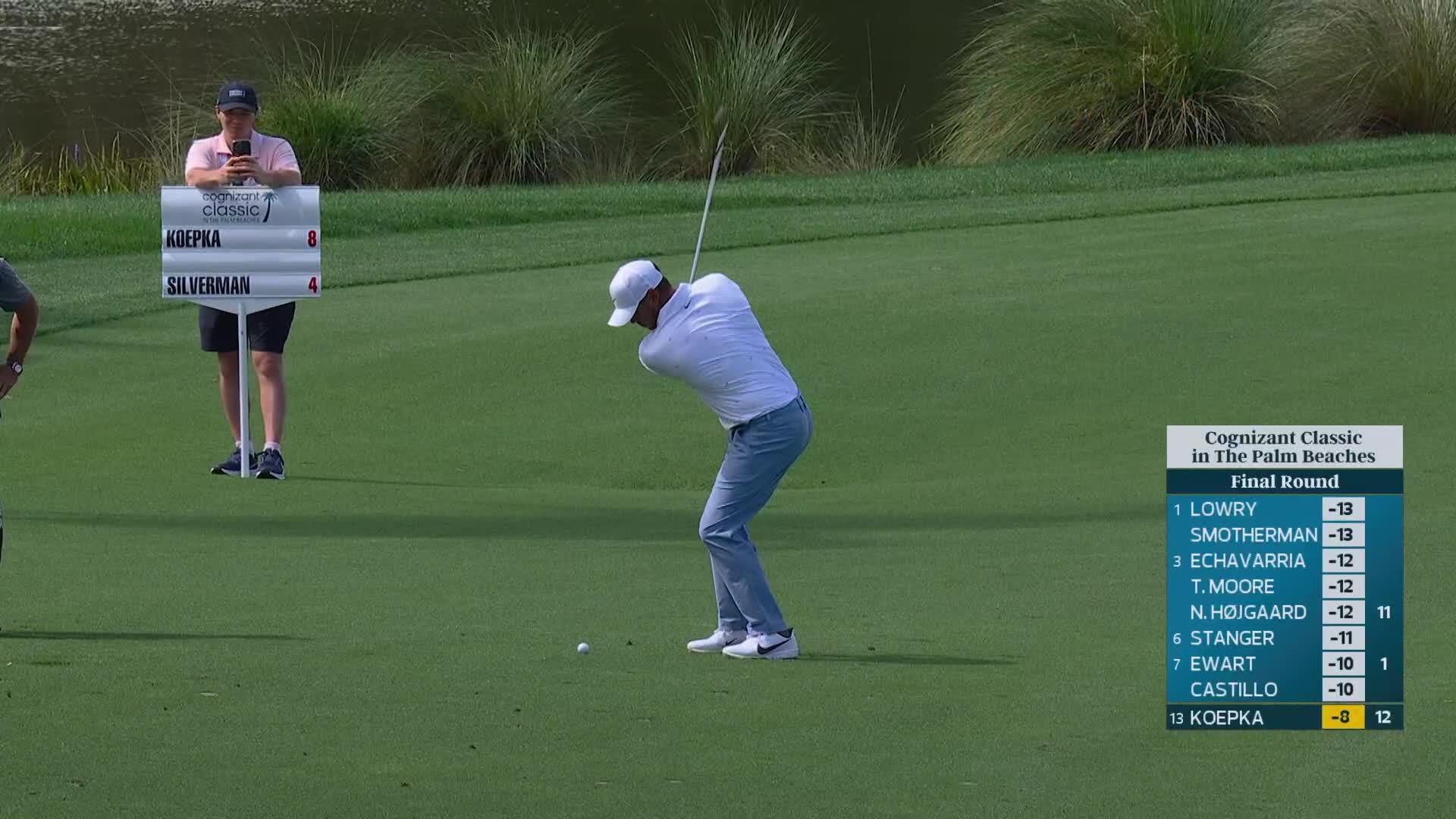 Brooks Koepka hits 106-yard approach to 4 feet, sets up birdie on No. 13 at Cognizant Classic