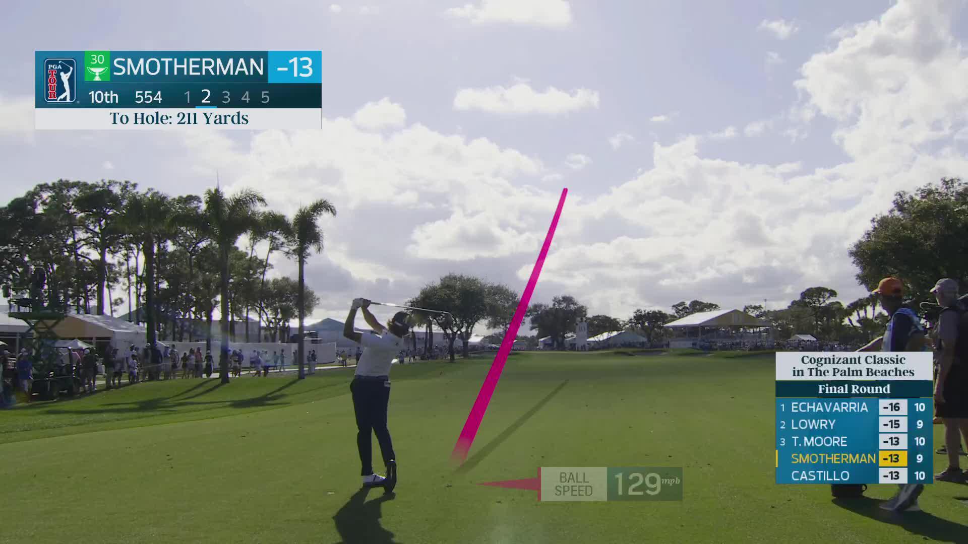 Austin Smotherman taps in from 2 feet for birdie on No. 10 at Cognizant Classic