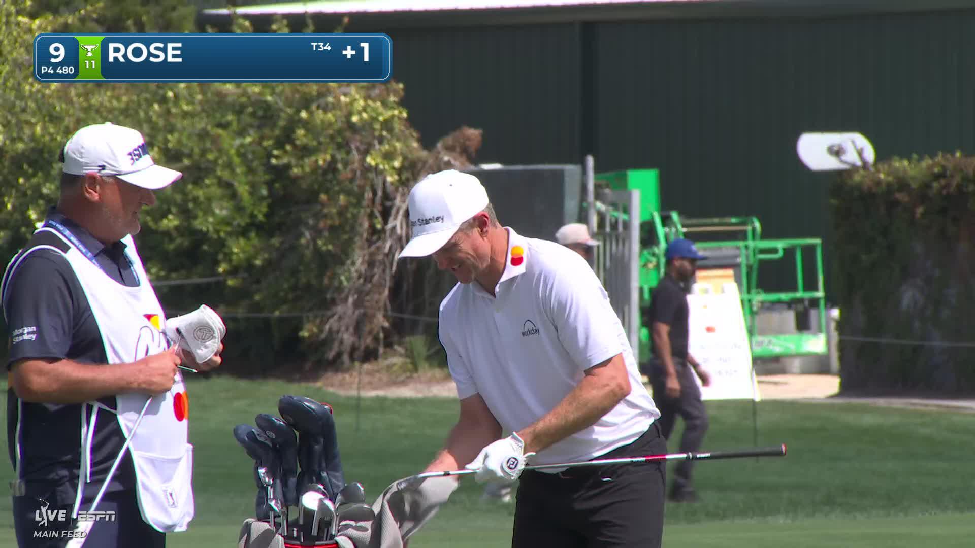 Justin Rose hits 207-yard approach to 2 feet, sets up birdie on No. 9 at Arnold Palmer