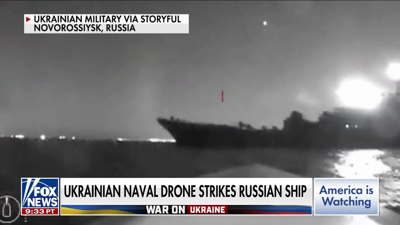 Ukrainian Drone Strikes Russian Warship As Assault Rages On Fox News