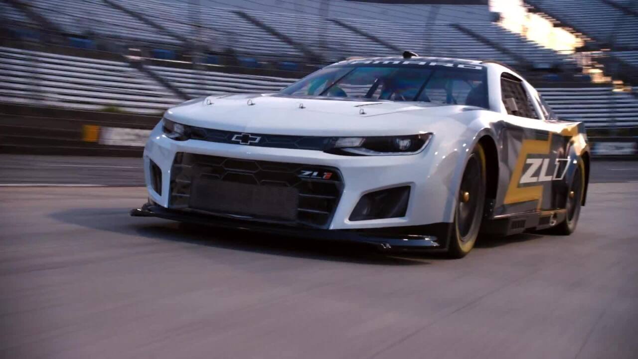 2022 NASCAR Next Gen Camaro ZL1 Race Car Static and Running Footage