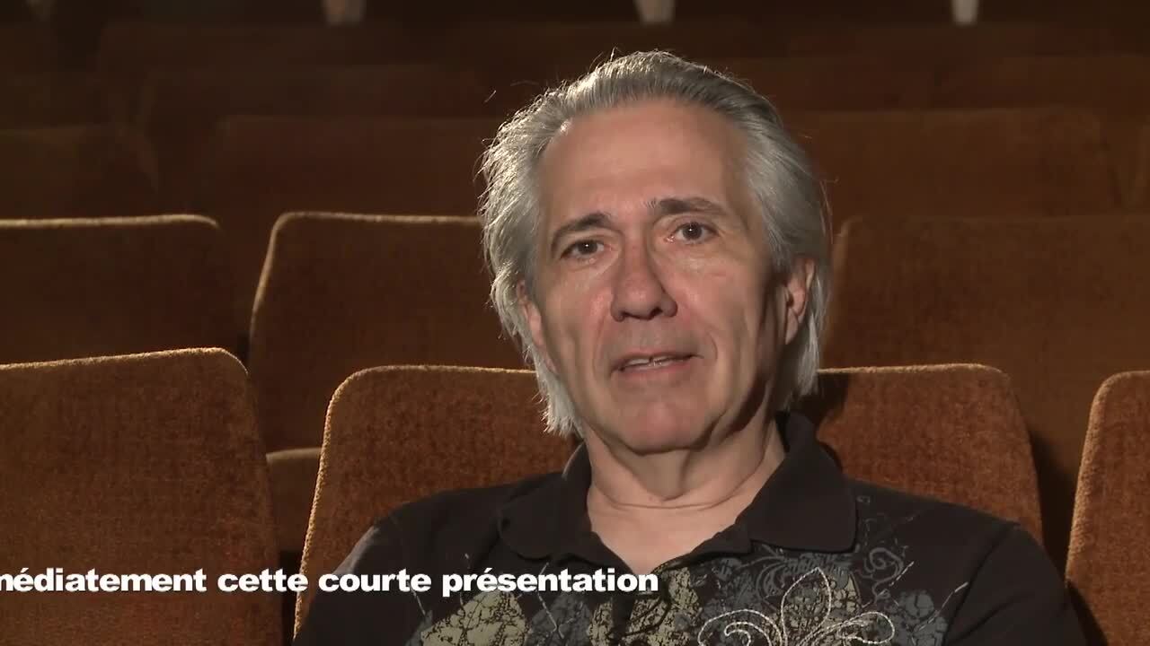 Roger Cantin présente son film L'assassin jouait du trombone