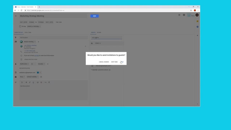 Advantages of the New Cisco Webex for Google Calendar Integration - Cisco  Blogs