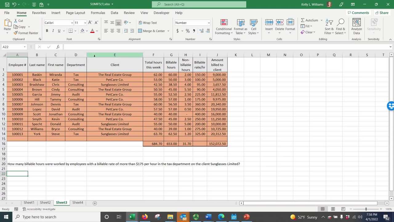Using SUMIFS to sum with multiple conditions - Journal of Accountancy