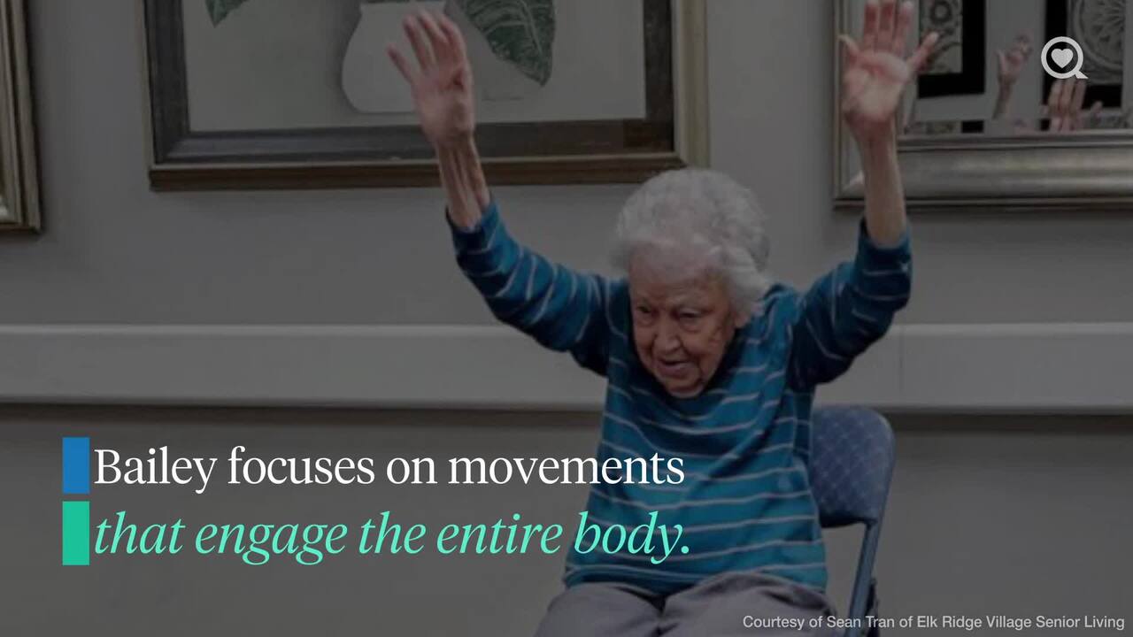 102-year-old fitness instructor helps others to get active
