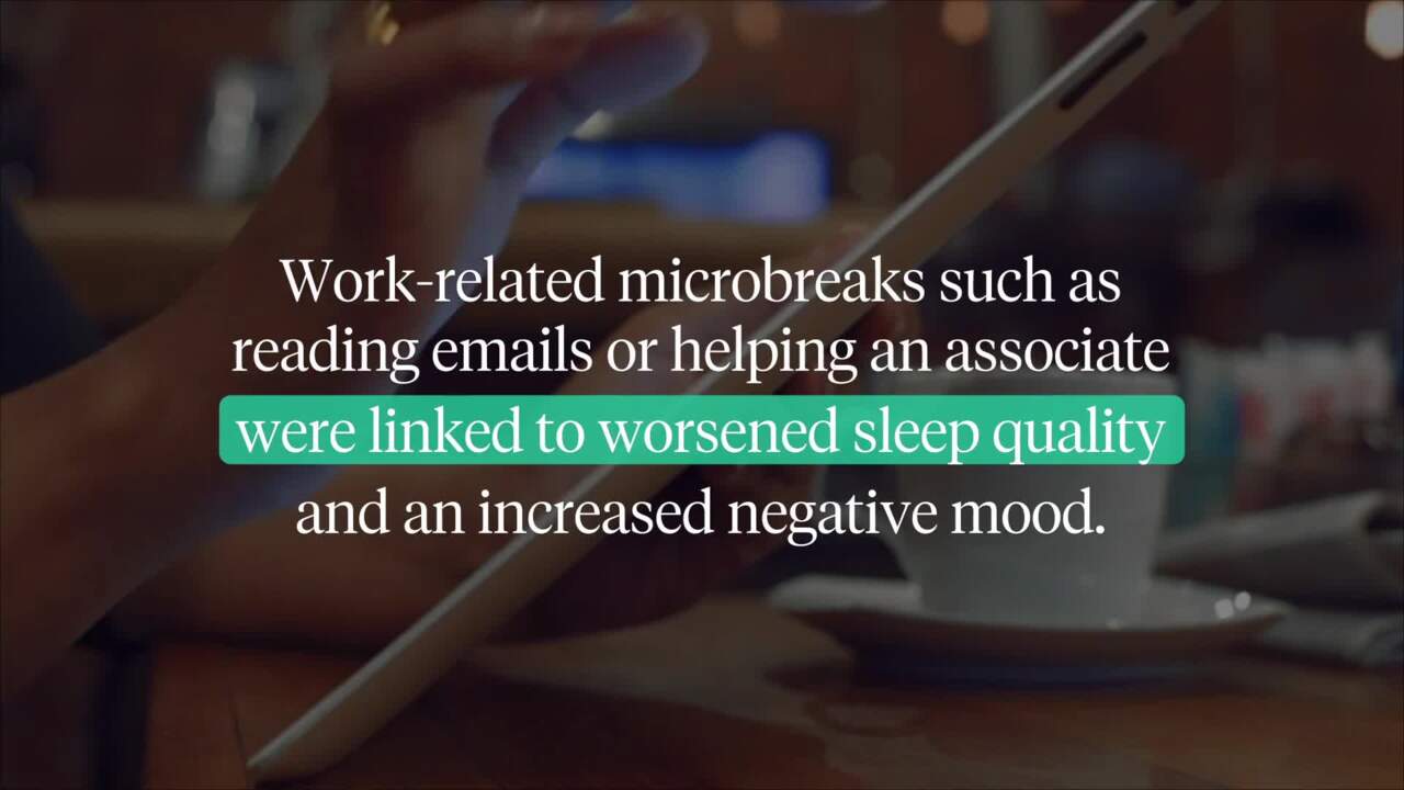 Microbreaks can increase well-being and productivity