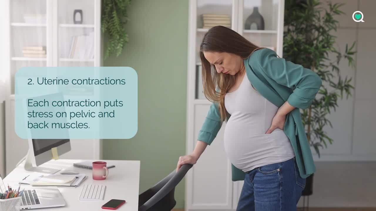 Why do some women experience back pain during labor?