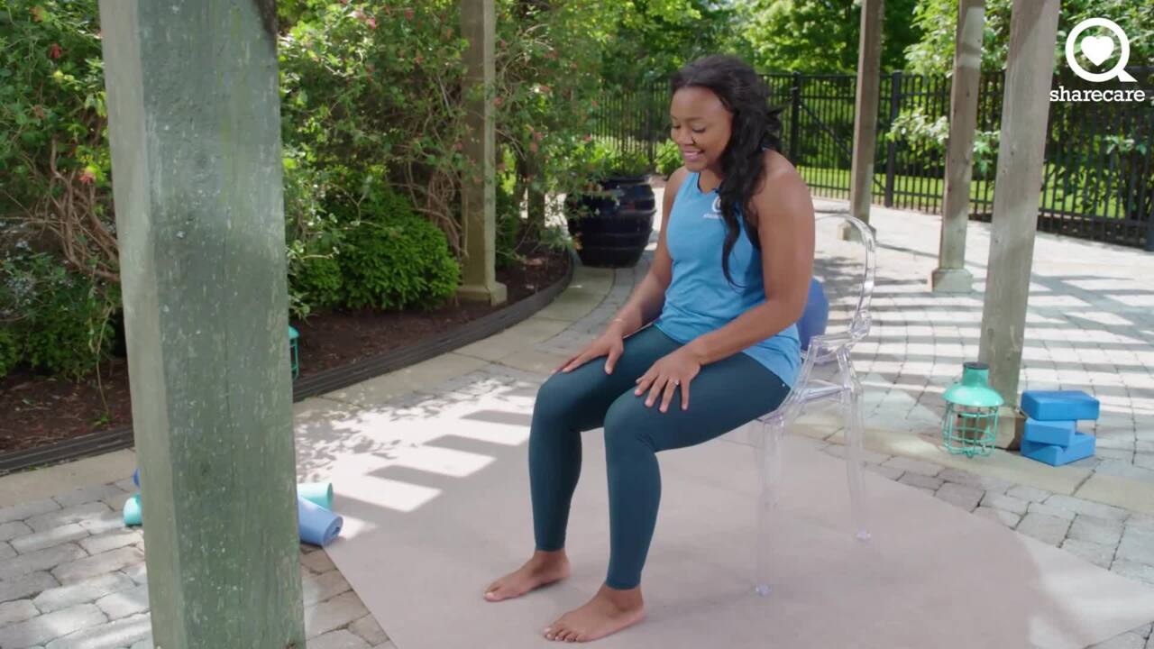 4-minute seated yoga flow