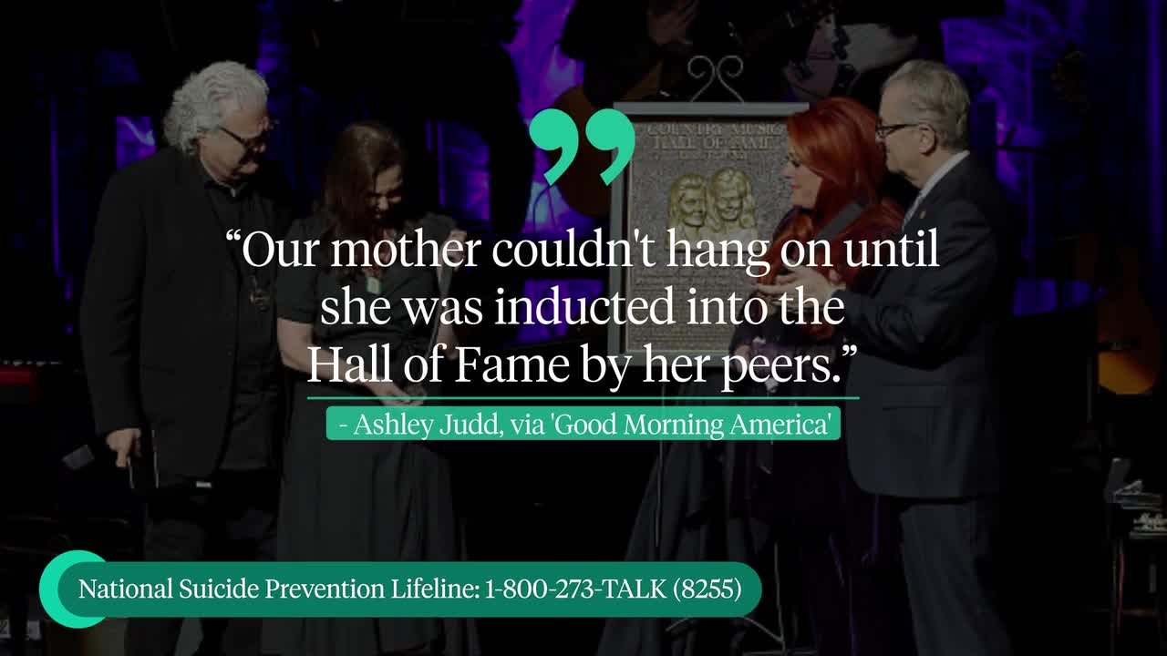 Ashley Judd speaks put after Naomi Judd's suicide