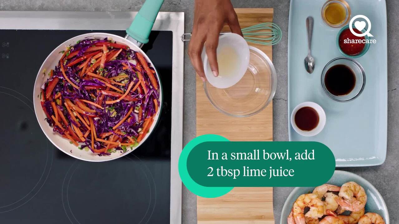 Shrimp & zoodle pad thai (2 min)