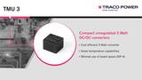 TMU 3 – Compact unregulated 3 Watt DC/DC converters (SIP-4) TMU 3 – Compact unregulated 3 Watt DC/DC converters (SIP-4)