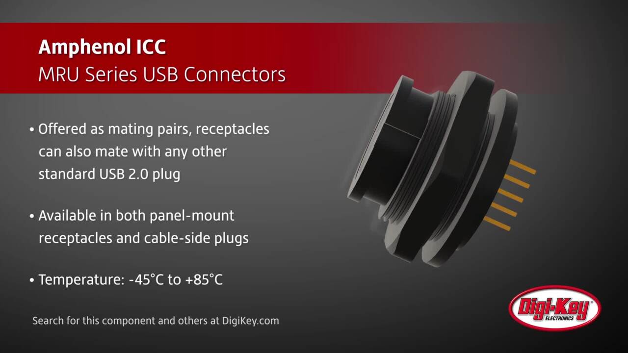 Amphenol ICC MRU Series USB Connectors | DigiKey Daily