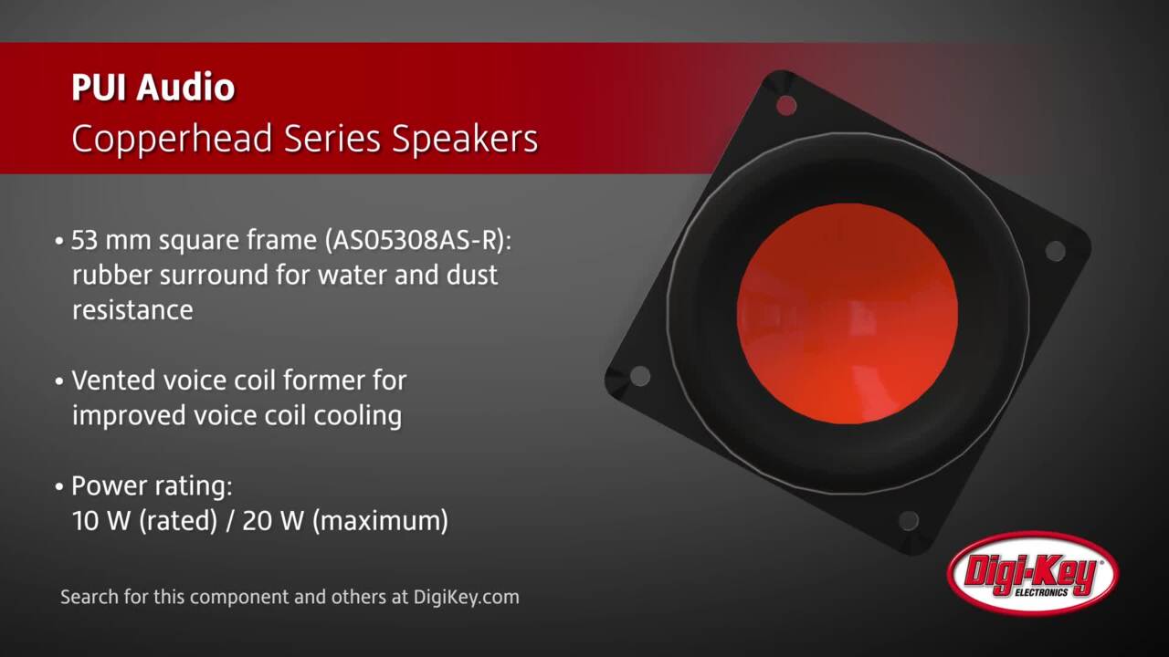 PUI Audio Copperhead Series Speakers | DigiKey Daily