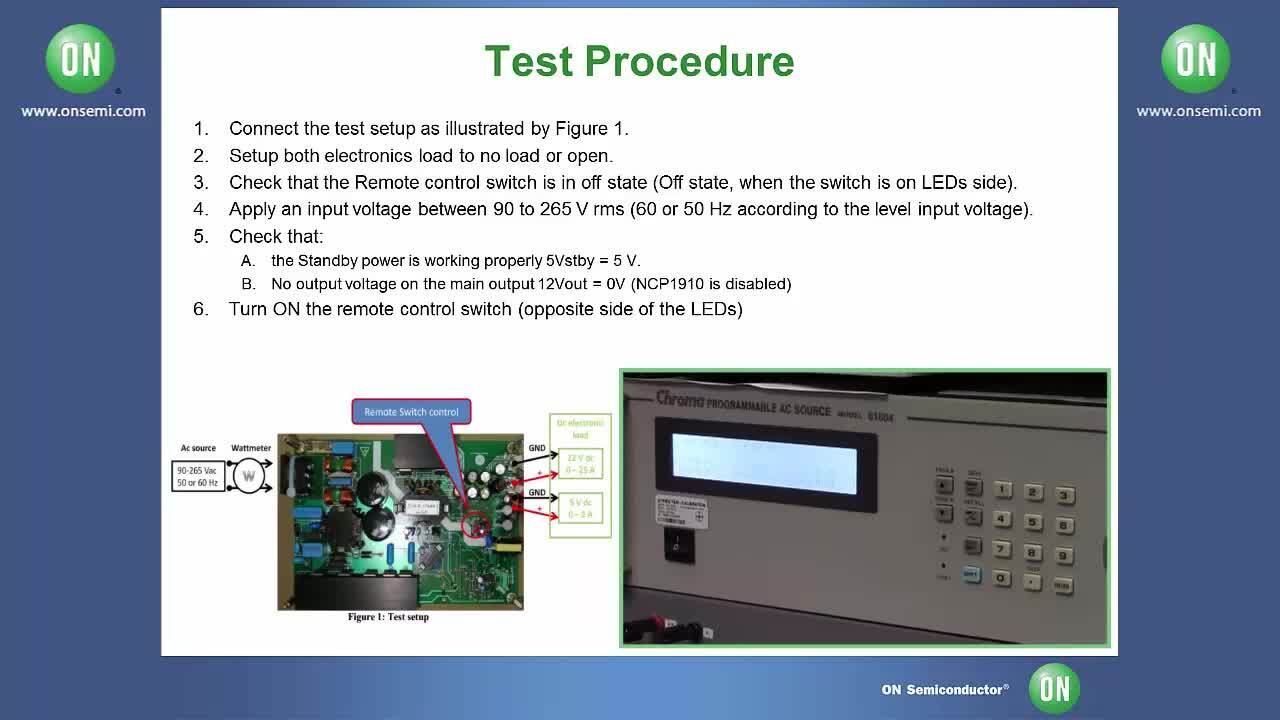 PFC and LLC Controller for ATX, TV Power Conversion Evaluation Board - NCP1910GEVB Test Procedure