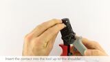 How to crimp machined Trim Trio contacts How to crimp machined Trim Trio contacts