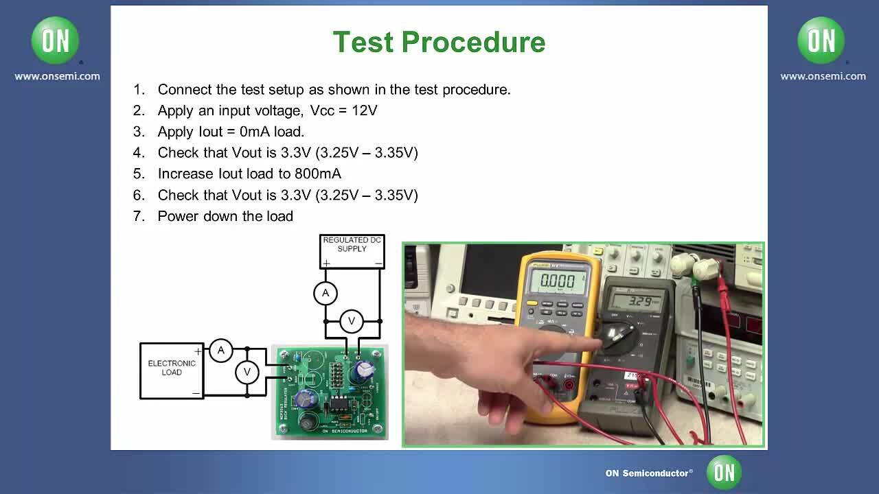 Buck Regulator Evaluation Board - NCP3063DIPBCKEVB Test Procedure