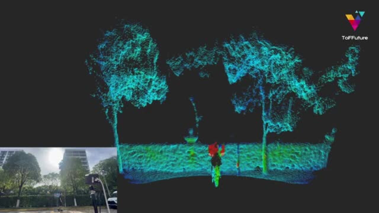 XT-S240Pro Flash LiDAR 15m Outdoor Detect Range 72 degrees x 58 degrees Ambient Light Suppression