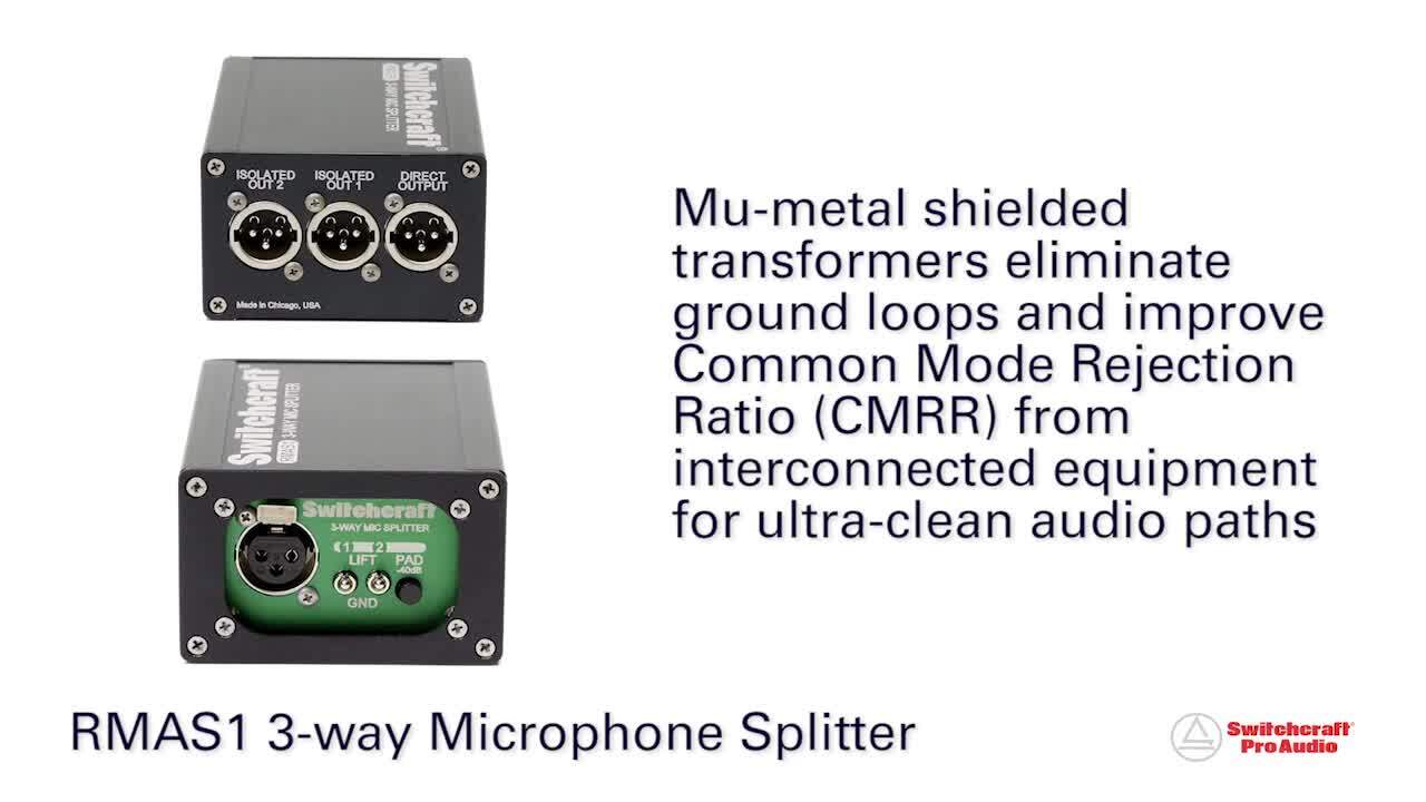 Switchcraft Pro Audio - RMAS1 3-Way Mic Splitter