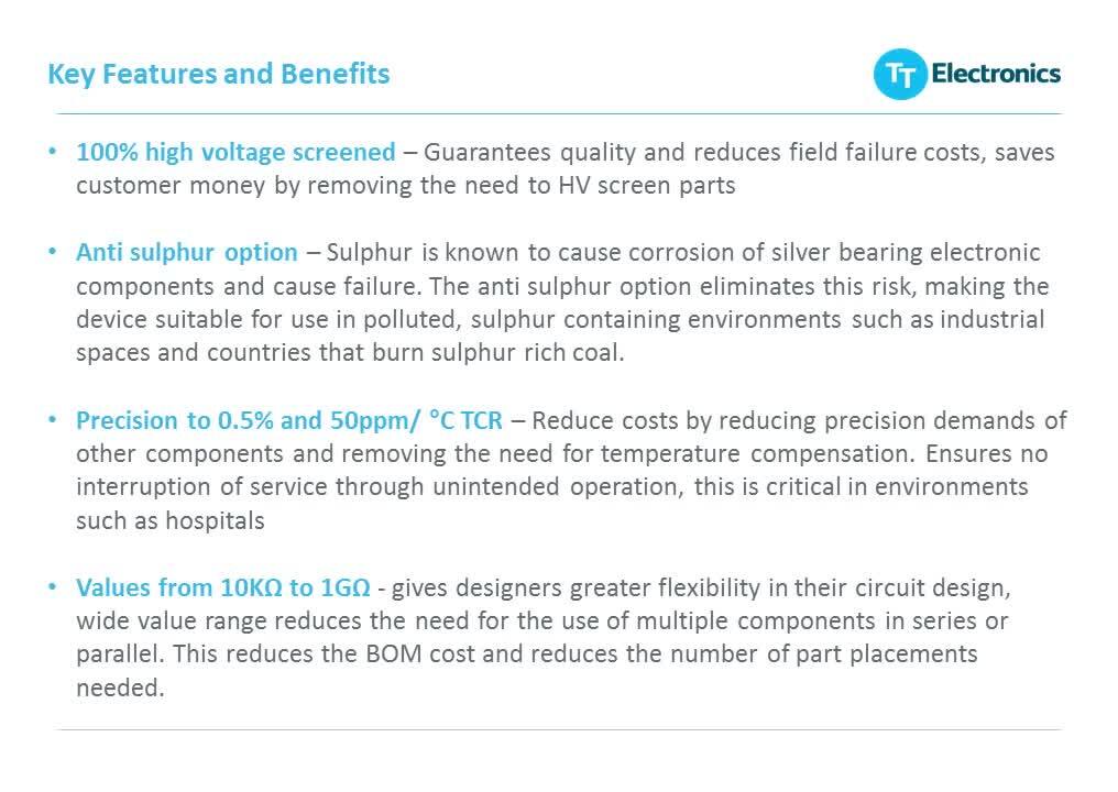 HVC Resistors for Circuit Breaker Applications