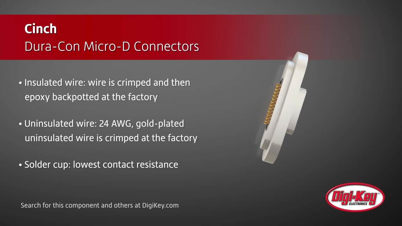 Cinch Dura-Con Micro-D Connectors | DigiKey Daily