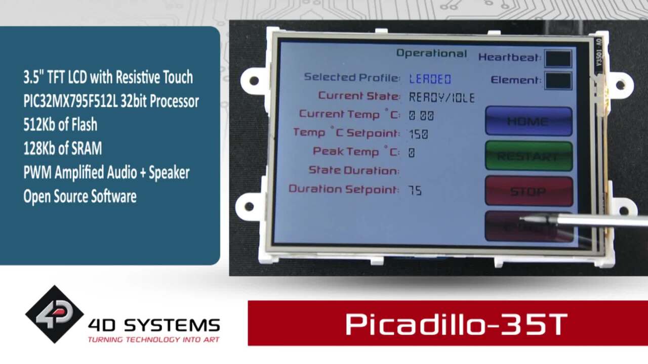 4D Systems Picadillo-35T Display Module