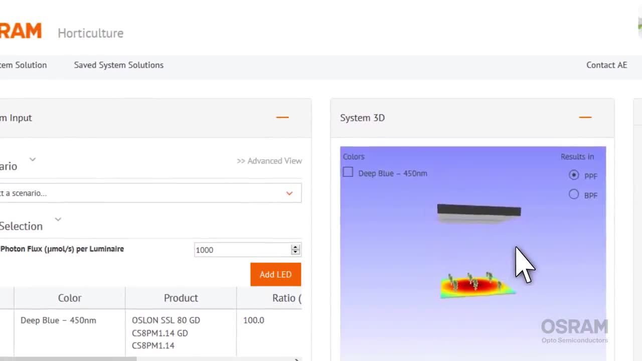 ams OSRAM Horticulture Lighting Tool