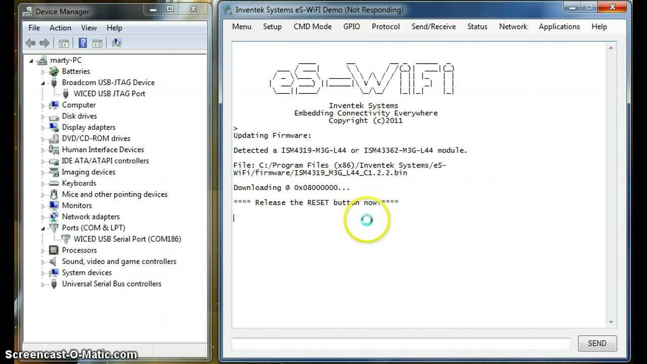 Inventek EVB Firmware Update