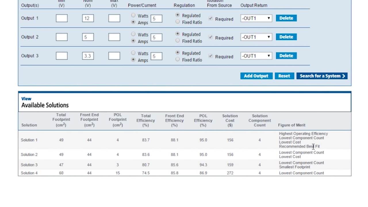 Vicor Powerbench: Intro to Power System Designer