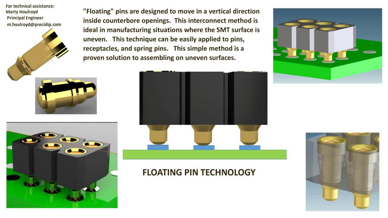 Floating Pin Technology for uneven PCB surfaces