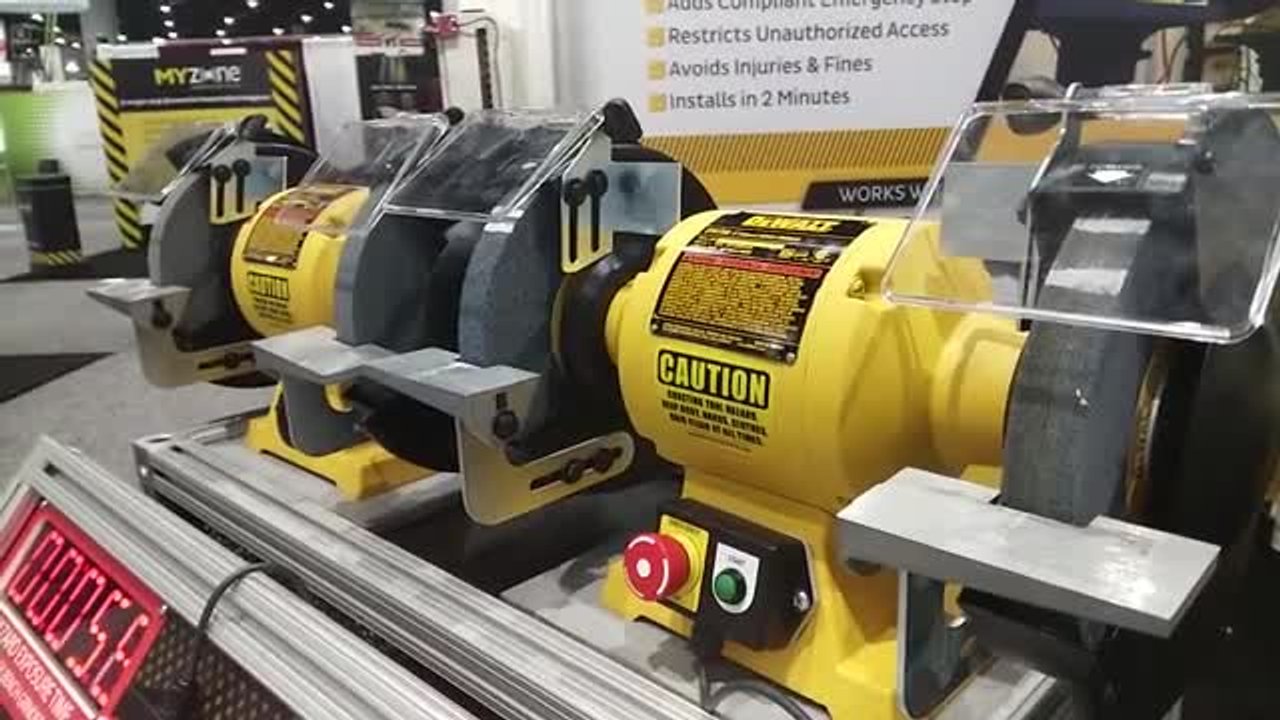 Power Tool Brake Demo Bench Grinder Stops in 3 Seconds vs. a 2-Minute Coast
