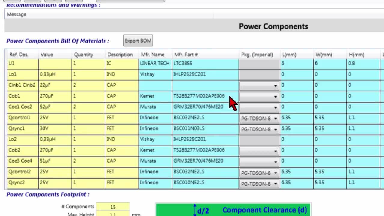 LTpowerCAD: Power Design Summary | DigiKey