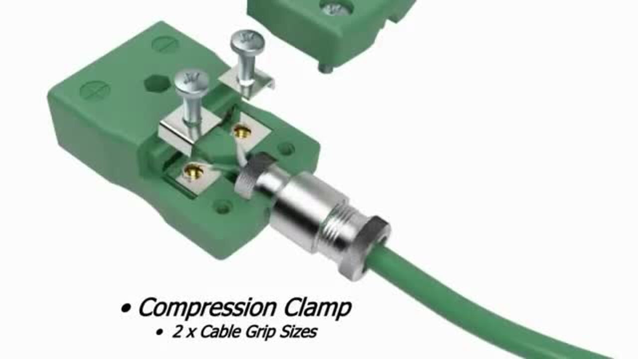 3D Animation of Standard IEC Thermocouple Connector Socket