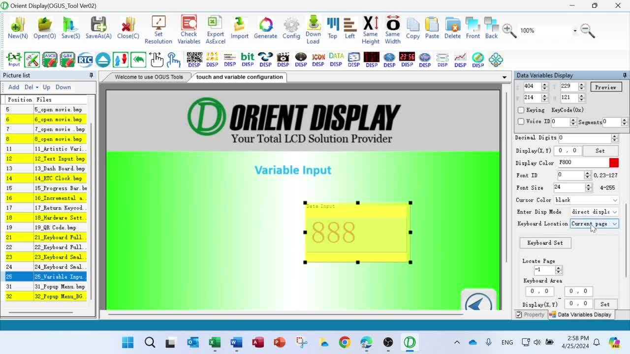 13, Variables Input