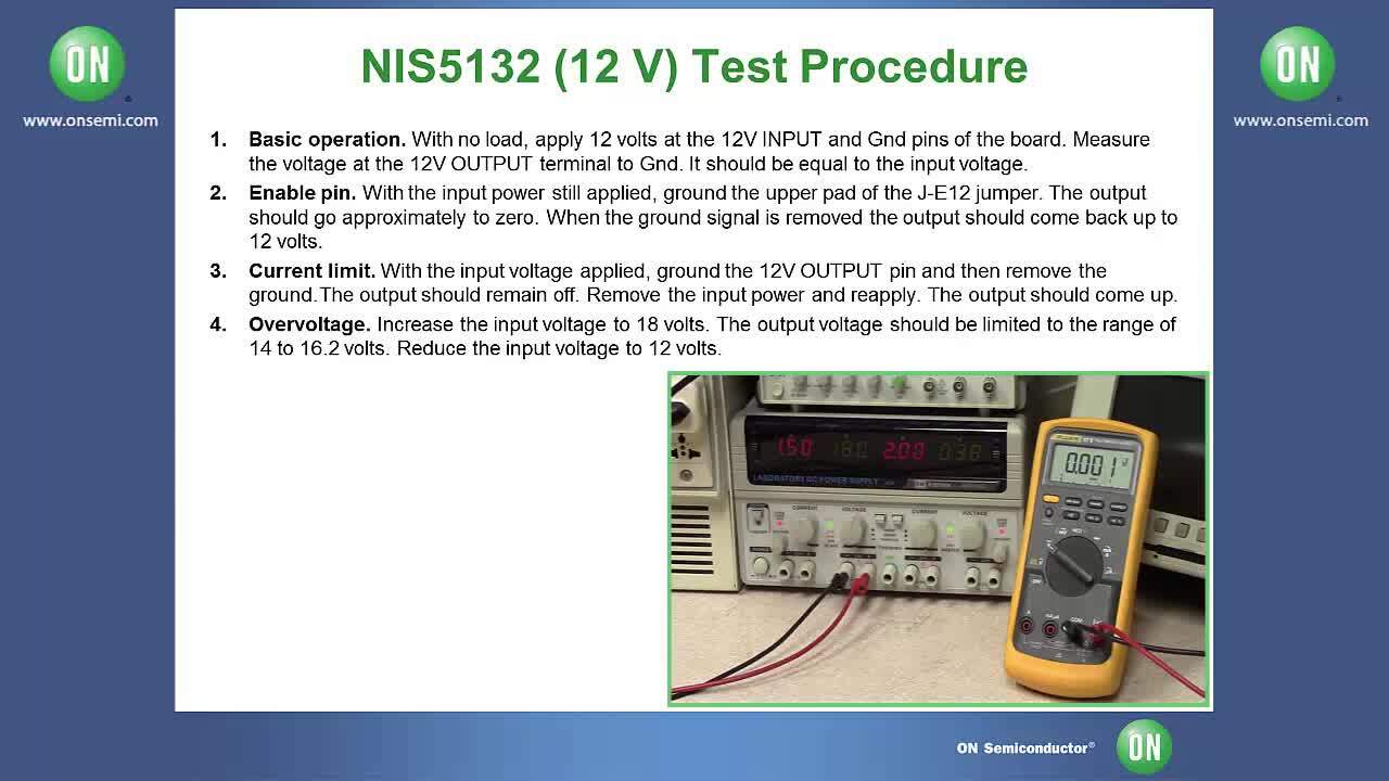 Monolithic IC Electronic Fuses Evaluation Board - NIS5132-35GEVB Test Procedure
