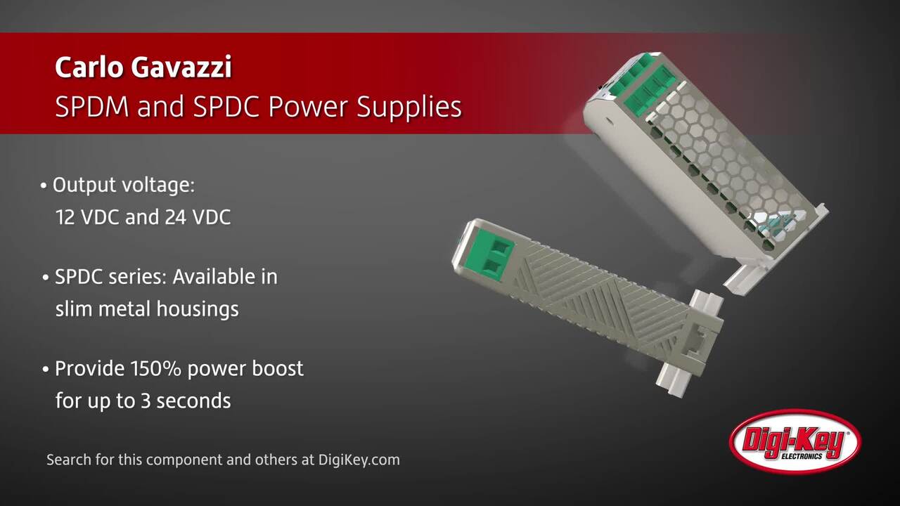 Carlo Gavazzi SPDM and SPDC Power Supplies | DigiKey Daily