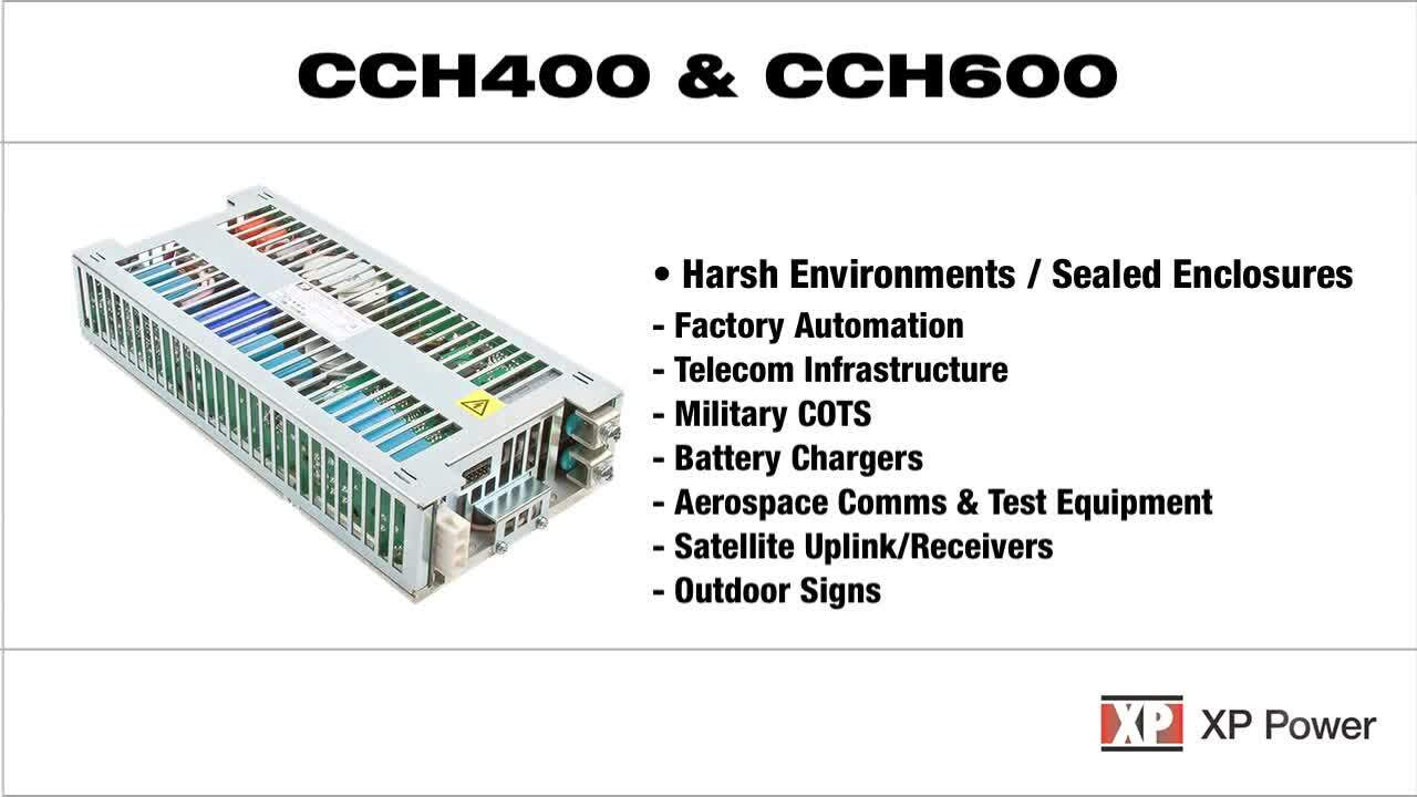 CCH 400 & 600 Watt Baseplate-cooled AC-DC Power Supplies