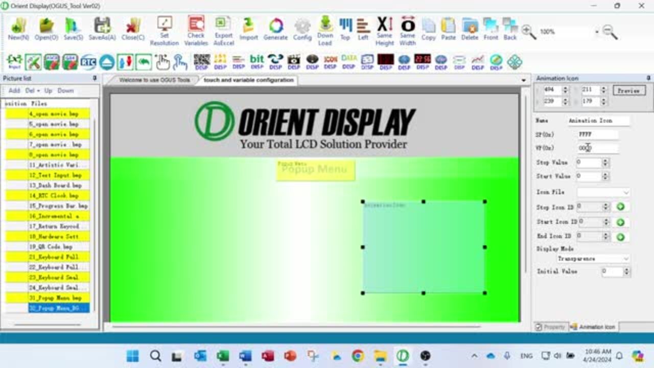 10, Popup Menu