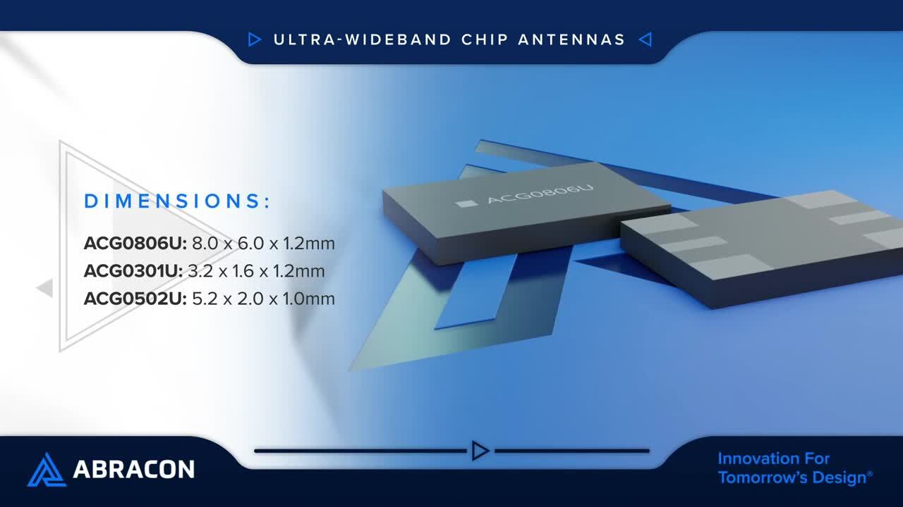 Abracon Ultra-Wideband (UWB) Chip Antennas