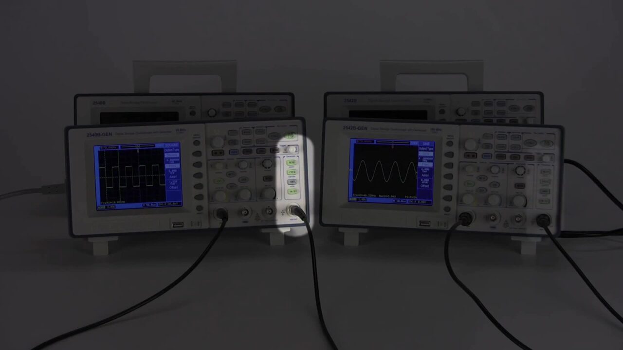 2540B Series - 60 MHz and 100 MHz, 1 GSa/s Digital Storage Oscilloscopes