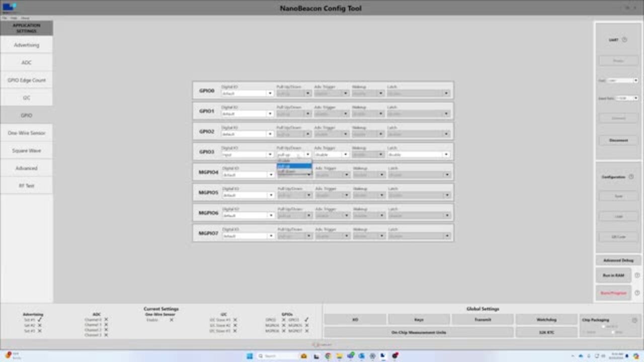 NanoBeacon Config Tool Tutorial (Updated) : In-depth Explanation of GPIO Settings