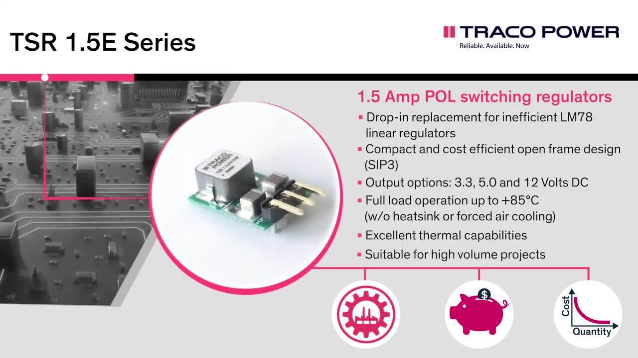 TSR 2 Series 2 A Converters - Traco Power | DigiKey