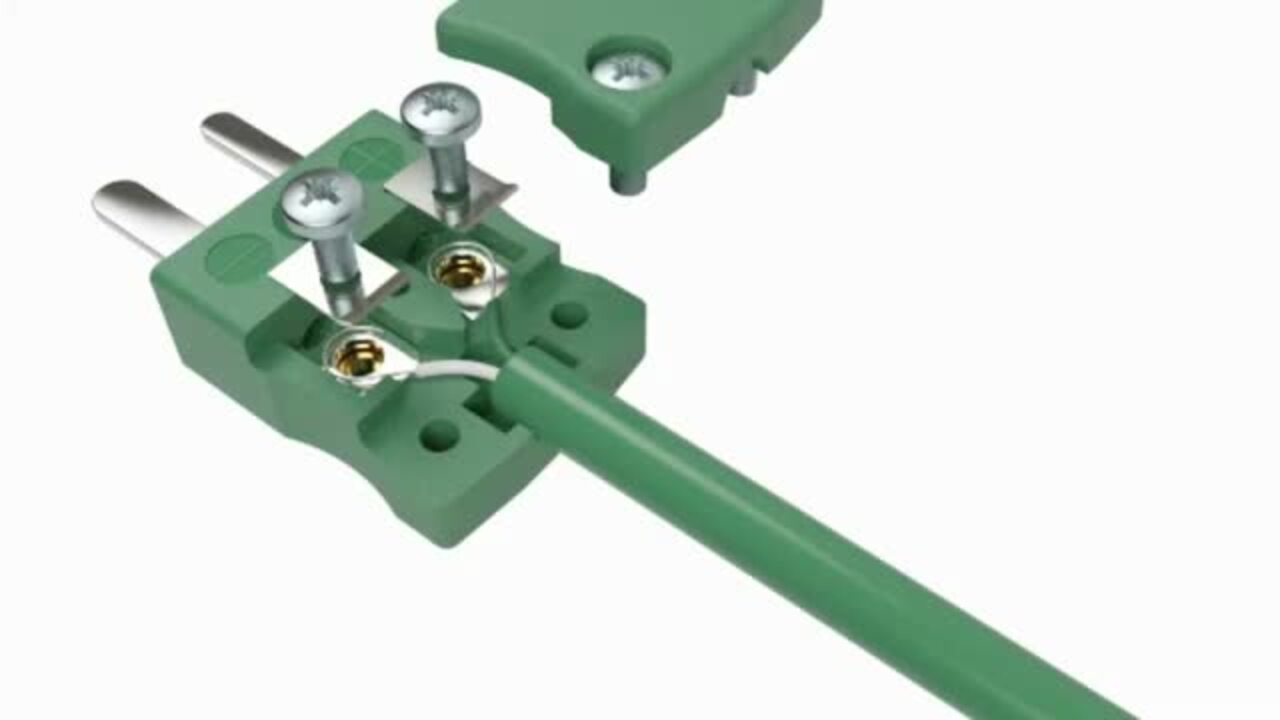 3D Animation of Miniature IEC Thermocouple Connector Plug