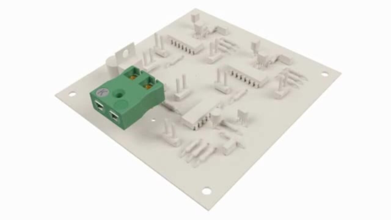 3D Animation of Miniature IEC Thermocouple Connector PCB Mounting Socket