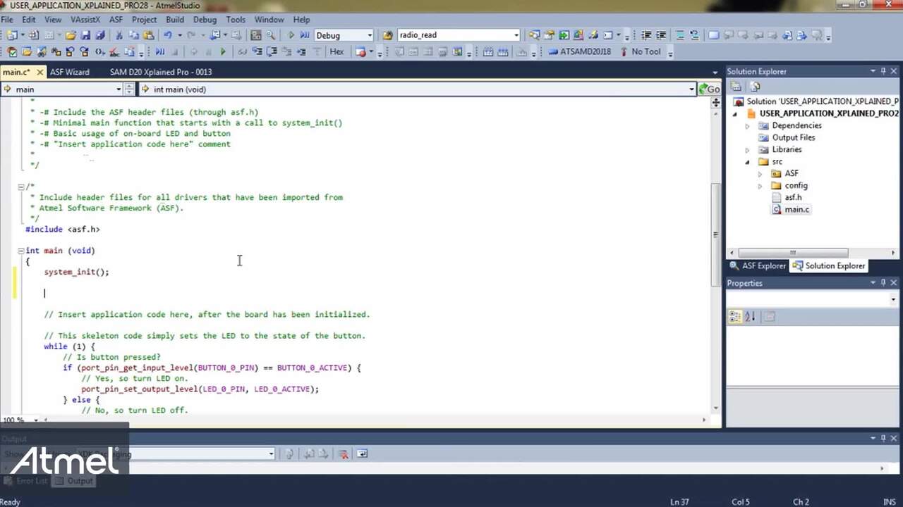 ARM Cortex M0+ SAM D20 ASF Introduction | Atmel