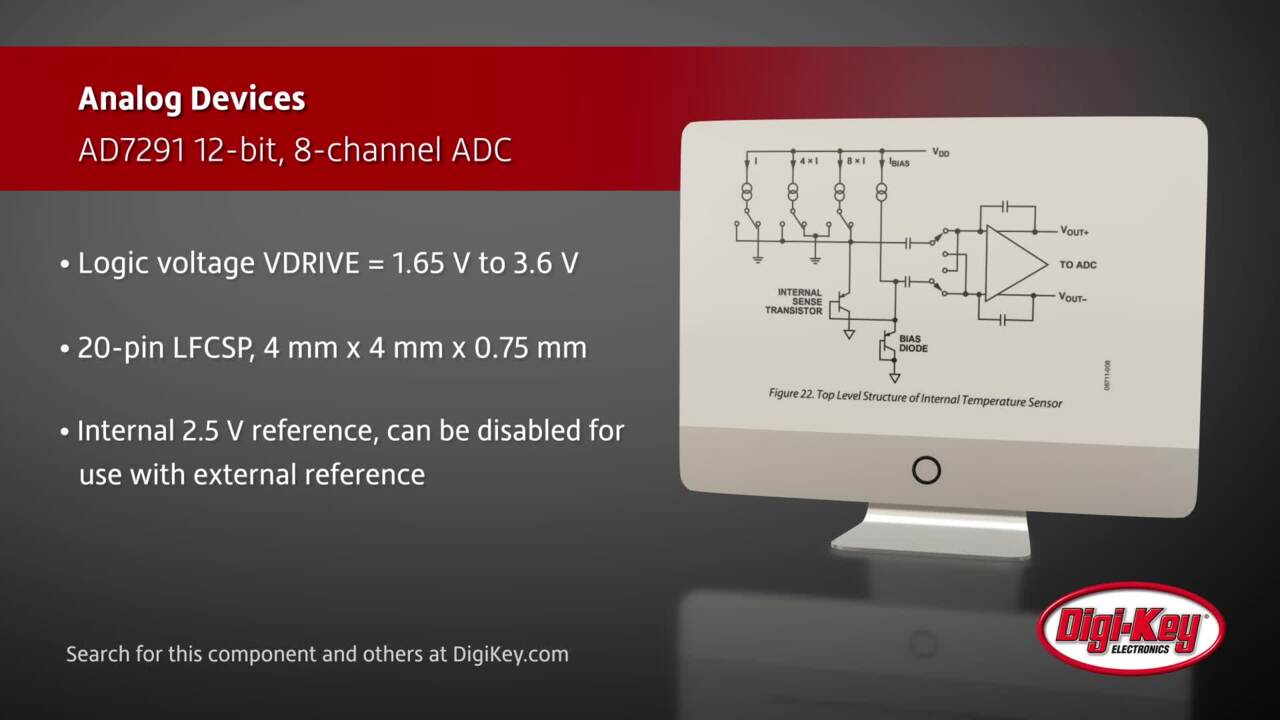 Analog Devices AD7291 8-Channel 12-Bit SAR ADC | DigiKey Daily