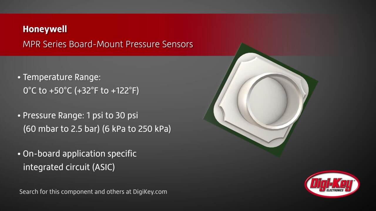 Honeywell MPR Series Board-Mount Pressure Sensors | DigiKey Daily