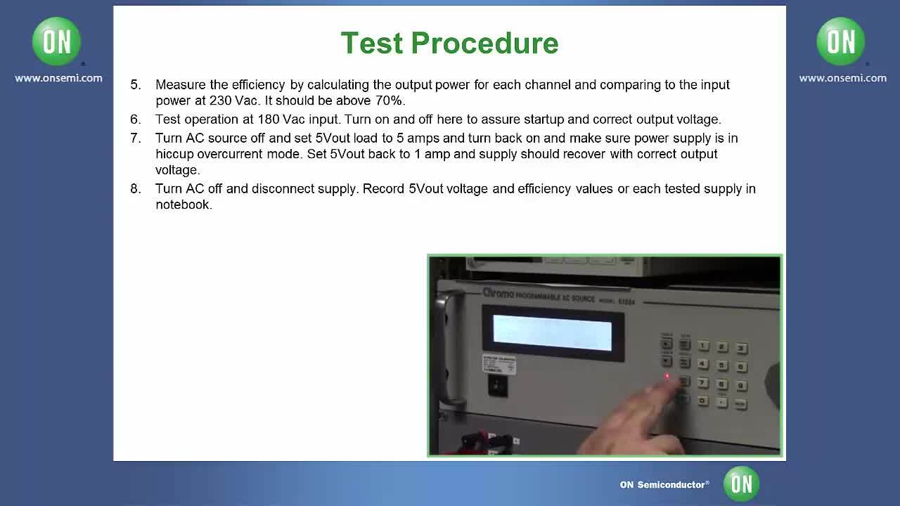 8W, Dual, Non-Isolated Evaluation Board - NCP1075NONGEVB Test Procedure