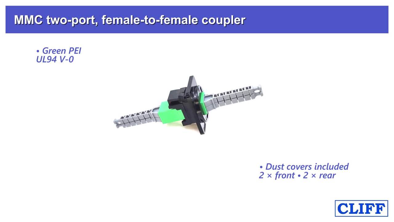 MMC two-port, female-to-female coupler