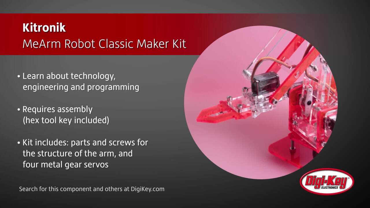 Kitronik MeArm Robot Classic Maker Kit | DigiKey Daily